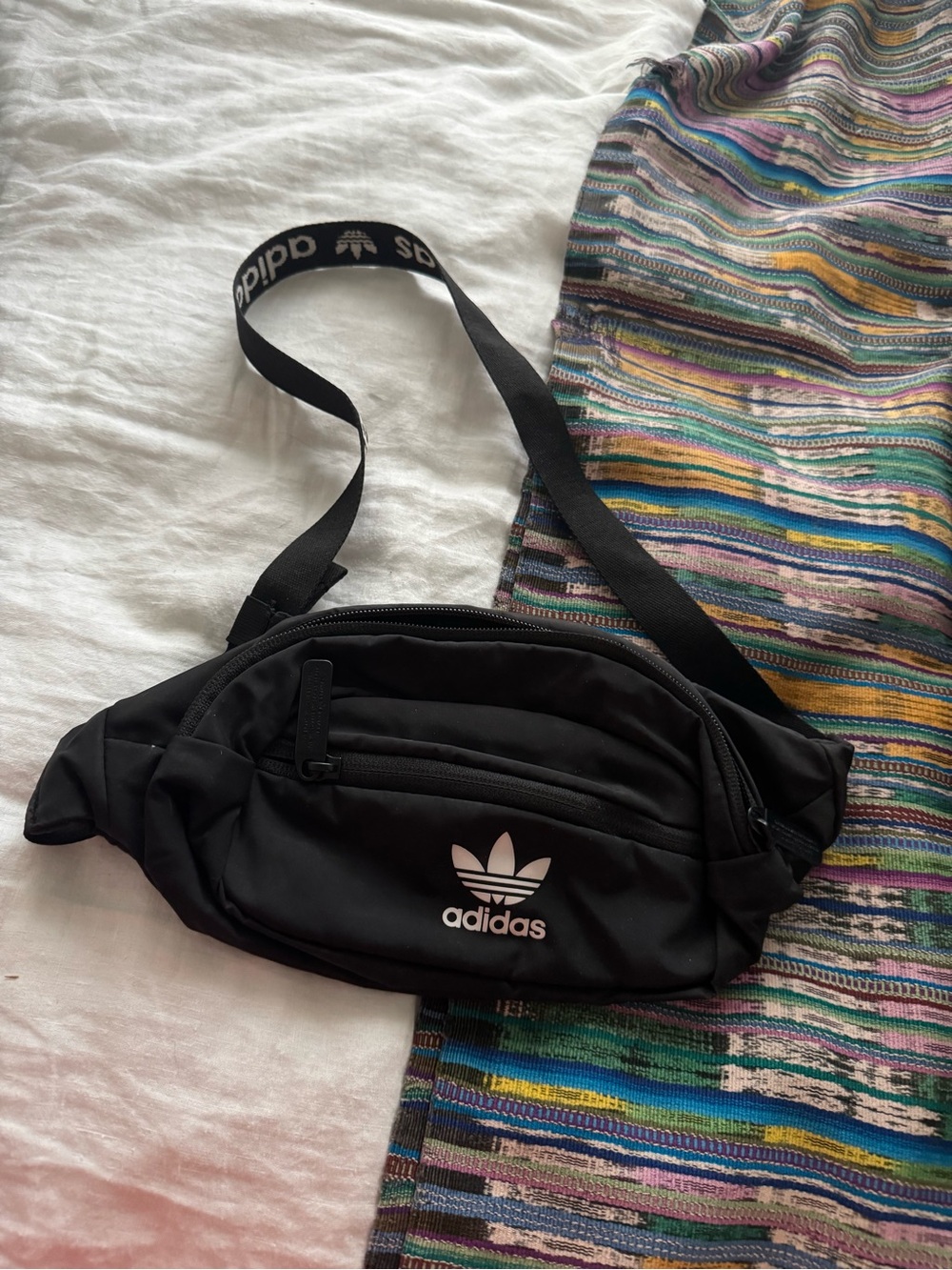 adidas Black Trefoil Belt Bag